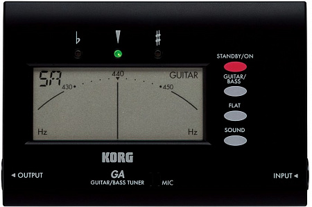 Цифровой тюнер для гитары KORG GA-40BK (V)  | Продукция KORG
